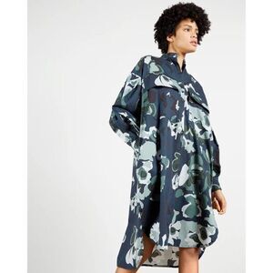 Ted Baker Maaii Camo Print Shirt Dress Blue Oversized Button Front  Midi…